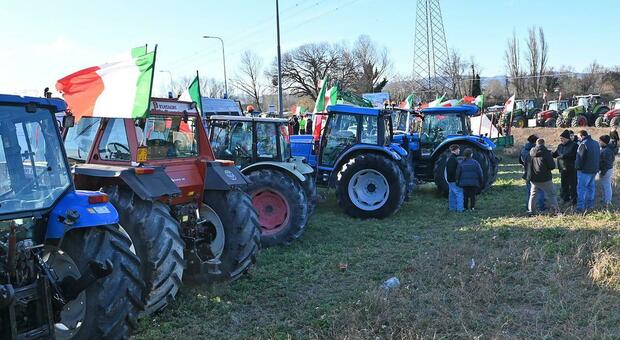 Pesaro, gli agricoltori smobilitano il sit-in davanti al casello dell'A14: «Ma la nostra protesta non finisce»
