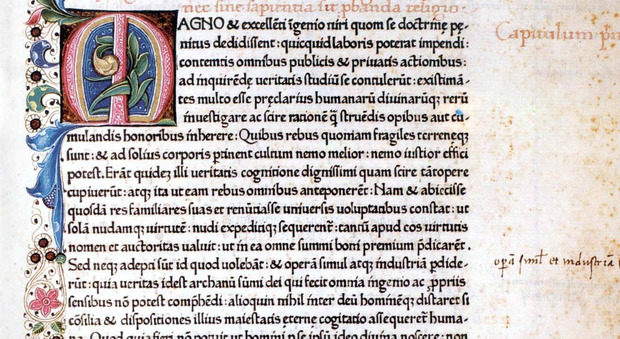 In vendita il primo libro stampato in Italia: per il Lattanzio di Subiaco del 1565 si parte da 100mila euro