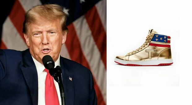 Donald Trump lancia una linea di sneakers oro da 399 dollari