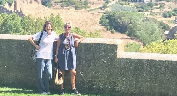 Evelina Christillin, la presidente di Enit, a Tuscania con Chiara Segafredo