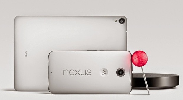 Immagine di Nexus 6 e Nexus 9 più Lollipop, nome in codice di Android L
