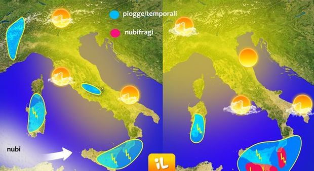 Le previsioni del prossimo weekend: pericolo nubifragi su Sicilia e Calabria