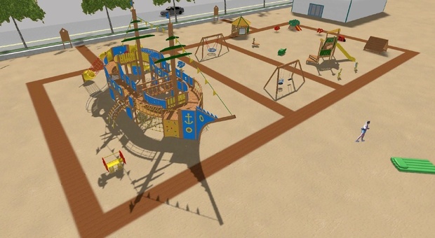 Ecco la prima area giochi in spiaggia anche per bimbi disabili, a Lignano
