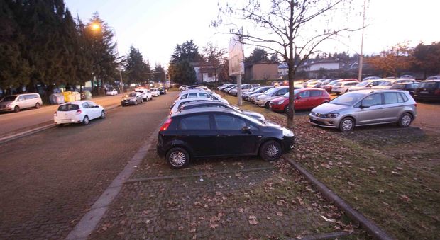 Il parcheggio in via Chiusaforte