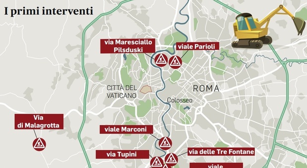 Buche Roma, da rifare 600 chilometri di strade: dall'Eur a Malagrotta via ai lavori Anas