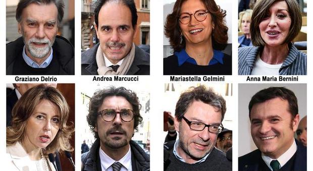 Camera e Senato, Capogruppo: Grillo-Toninelli per M5S, Gelmini-Bernini per Fi, Giorgetti-Centinaio per la Lega