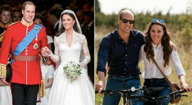 Kate Middleton e il Principe William, la tenera foto in bicicletta per l'anniversario: 12 anni dal royal wedding