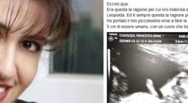 Chaouqui incinta posta la foto su Fb: "Lui conta più dell'orrore a cui mi stanno sottoponendo"