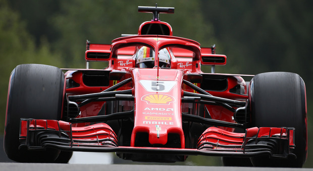 La Ferrari di Sebastian Vettel a Spa