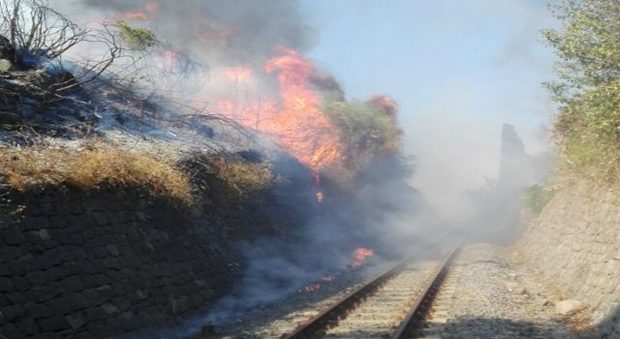 Roma-Viterbo, ferrovia interrotta per un incendio: allestiti bus navetta