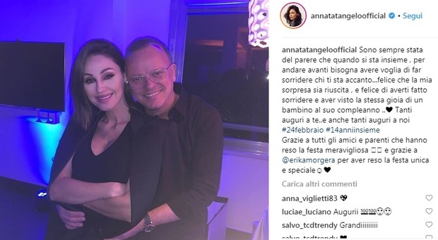 Gli auguri di Anna Tatangelo a Gigi D'Alessio: «La mia sorpresa è riuscita...»