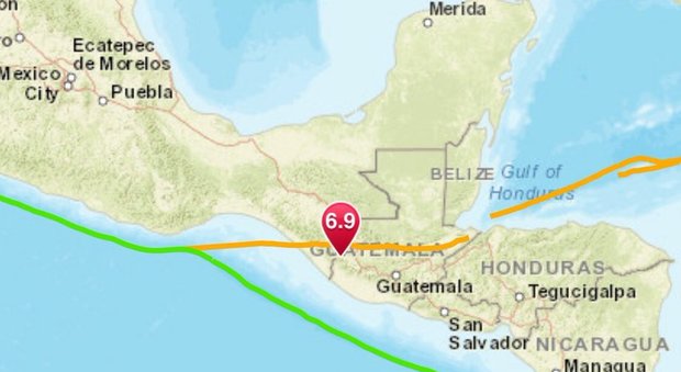 Terremoto, fortissima scossa in Guatemala: magnitudo 6.9