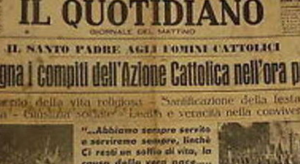 2 maggio 1964 "Il Quotidiano", organo dell’Azione cattolica, cessa le pubblicazioni