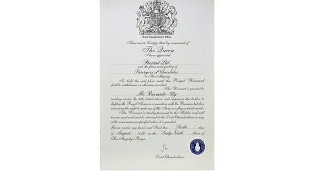 Riccardo Illy nominato Royal Warrant dalla Regina Elisabetta