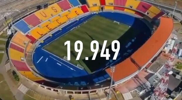 Lecce, gli abbonati sono 19.949. È il record assoluto nella storia del club