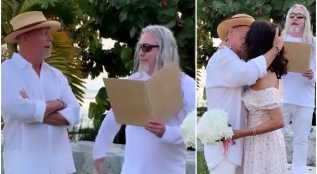 La moglie di Bruce Willis e il video con le loro nozze: «Viviamo i ricordi insieme, poi non potremo più farlo»