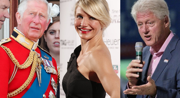 Carlo d'Inghilterra, Cameron Diaz e Bill Clinton: una "rosacea"per tre. Ecco i consigli per chi ha il viso rosso