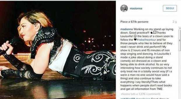 Madonna e il post su Instagram