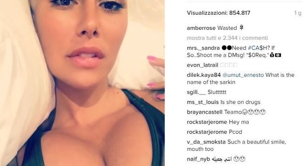 Amber Rose, siparietto hot su Instagram: il video fa il pieno di clic