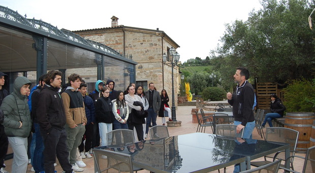 Coldiretti Ancona, studenti di agraria in visita da Moroder: «L’agricoltura del domani è giovani, green e istruita»
