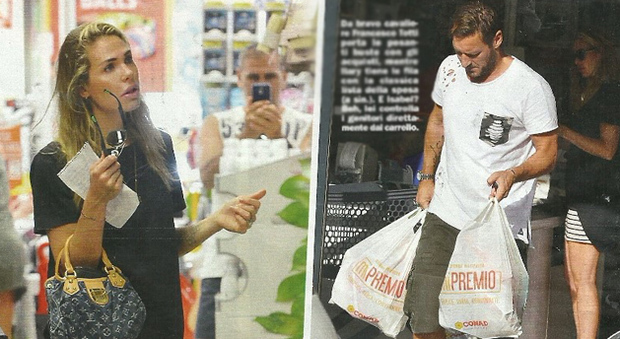 Ilary Blasi e Francesco Totti, spese al supermercato con la figlia Isabel