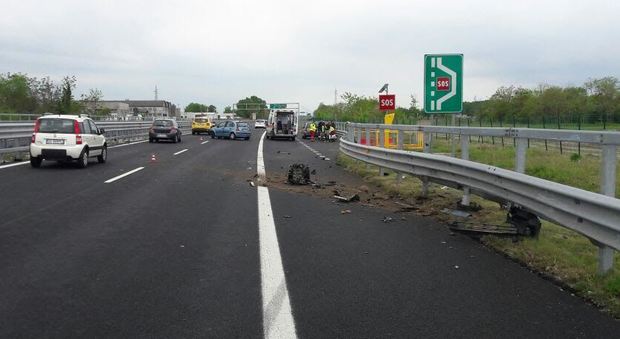 L'incidente lungo la autostrada A34 a Villesse