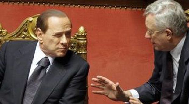 Silvio Berlusconi e Giulio Tremonti (foto Alessandro Di Meo - Ansa)