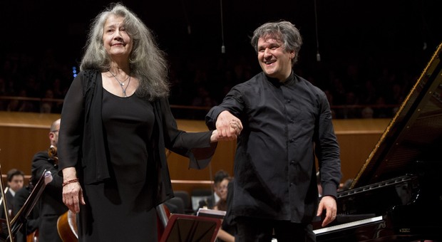 Martha Argerich con il Maestro Antonio Pappano