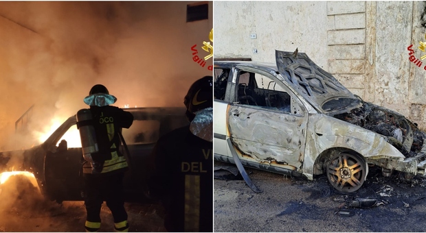 Salento, altre due auto bruciate: incendio ad Alliste e a Ugento
