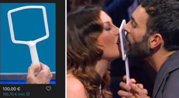 Sanremo, il Preserbacino di Marco Mengoni sarebbe in vendita sui social: «Se l'ha baciato lui, lo compro»