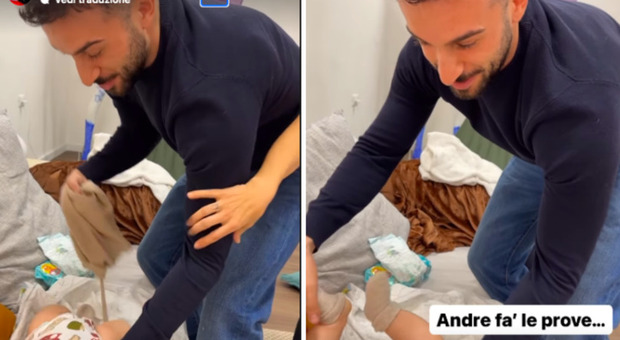 Veronica Peparini e Andreas Muller, prova pannolino per il futuro papà. Come sta andando la gravidanza