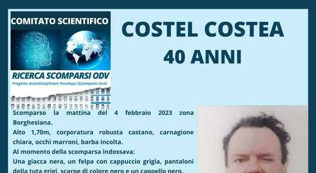 Costel Costea scomparso alla Borghesiana, i carabinieri: «Ha bisogno di farmaci»
