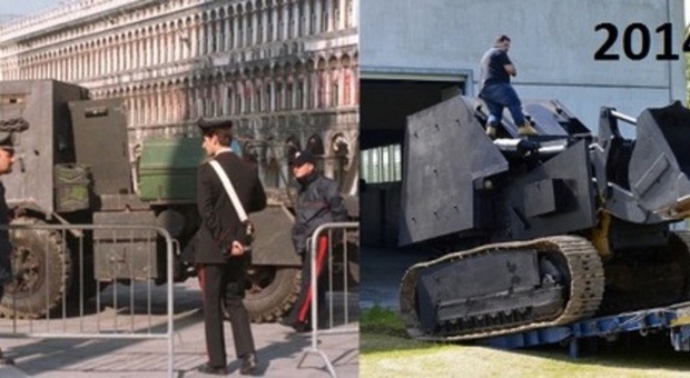Il tanko usato nel '97 e quello sequestrato ora dai carabinieri