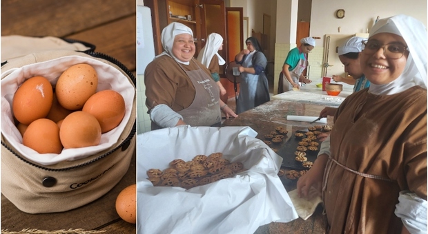 Sposi portano le uova alle suore di Santa Chiara per avere il meteo favorevole al matrimonio: «Ha funzionato»