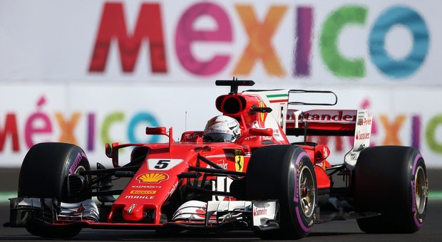 La Ferrari di Sebastian Vettel a Mexico City