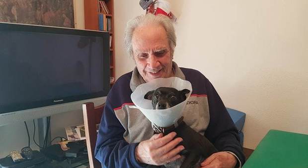 Antonio Casagrande col suo cane Pepe