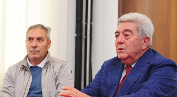 Stefano Bettarello (a sinistra) ex ds della FemiCz Rugby Rovigo e il presidente Francesco Zambelli