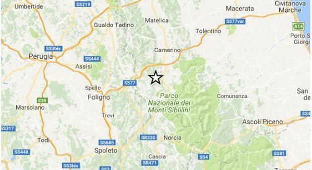 Raffica di scosse nel Maceratese: la più forte di magnitudo 3.2