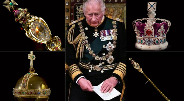 Incoronazione Carlo III, i gioielli della cerimonia: corone, scettri e spade. Ecco cosa indosseranno il re e regina