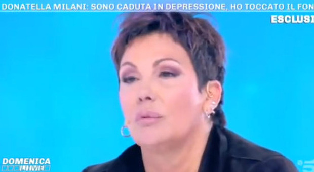 Donatella Milani choc a Domenica Live: «Sono fortemente depressa». Ecco il suo dramma