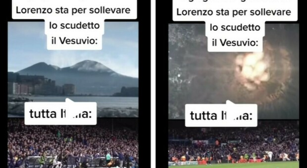 «Il Napoli vince lo scudetto, il Vesuvio erutta»: il video spopola su TikTok e scatena la rabbia partenopea