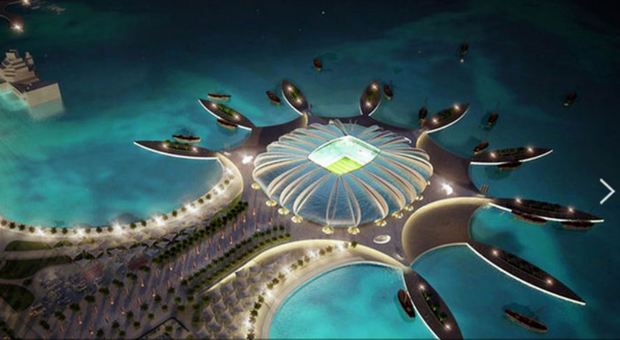 Uno degli stadio che ospiteranno il Mondiale in Qatar