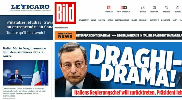 I giornali europei Le Figaro: «Una storia italiana». Bild: «Dramma». Bbc: «Crolla la coalizione»