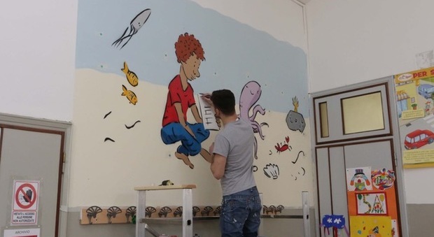 Murales sui migranti alla scuola primaria, Forza Nuova: «Va tolto»
