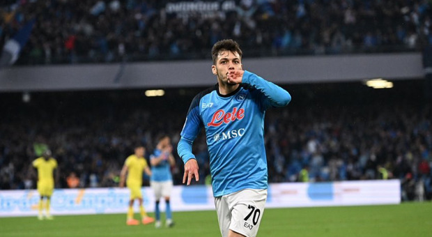 Ganluca Gaetano dopo il gol all'Inter