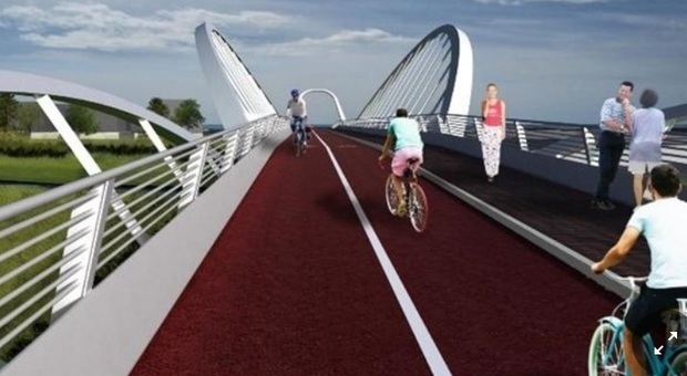 Il ponte che collegherà Marina Palmense a Porto San Giorgio pronto in estate