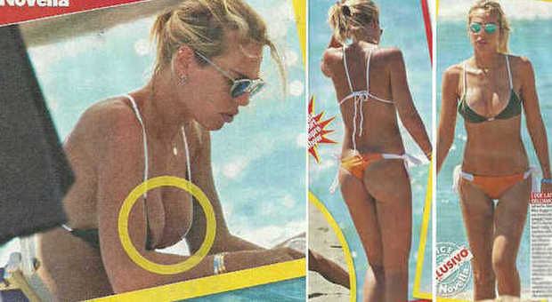 Ilary Blasi sirenetta a Sabaudia: bikini hot in vacanza con Francesco Totti