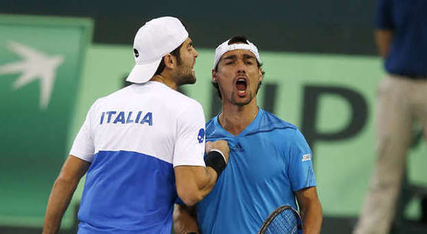 Coppa Davis, Fognini e Bolelli vincono il doppio. Italia in vantaggio sulla Russia 2-1