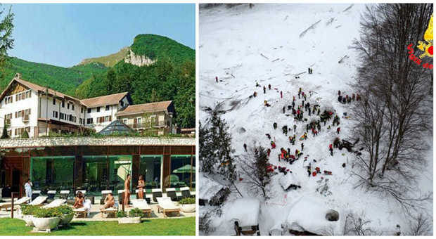 L' Hotel di Rigopiano prima e dopo la tragedia