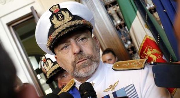 Il capo di Stato maggiore della Marina, l'ammiraglio Giuseppe De Giorgi (Ansa)